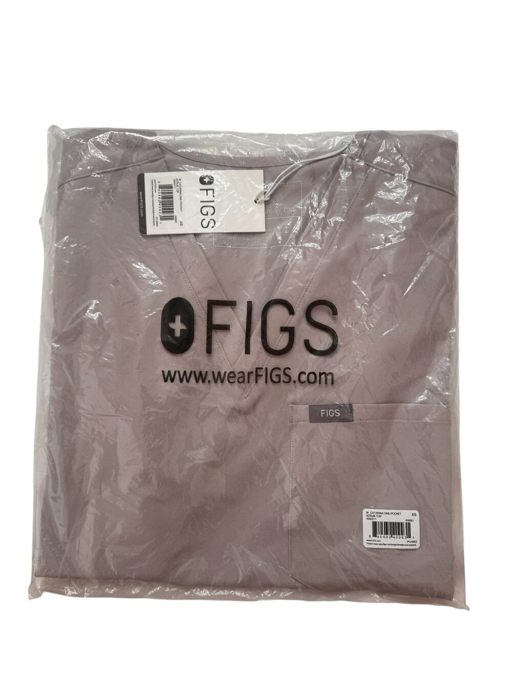 FIGS *NEW* Catarina Scrub Top in Slate Size XS Womens Pink-Gray Pockets Health
